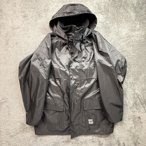 Viking Wear Other - Viking Open Road Ripstop Rain Jacket With Removable Hood Mens M Black Zip Up